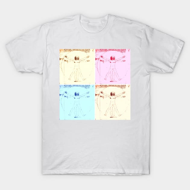 Warhol Vitruvian Man T-Shirt by Ednathum